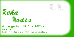 reka modis business card